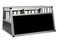 Jaula de perro con puerta doble 89x69x50 cm ES132329^ Online