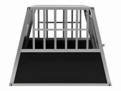 Jaula de perro con puerta doble 94x88x69 cm ES354336 Plateado Discount