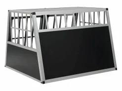 Jaula de perro con puerta doble 94x88x69 cm ES354336 Plateado Discount