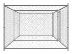 Jaula de perros con puertas acero galvanizado 4x2x1,5 m ES719724 Gris Online