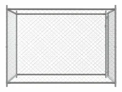 Transportín De Paseo Para Animales|Jaula de perros con puerta acero galvanizado 2x2x1,5 m ES789382