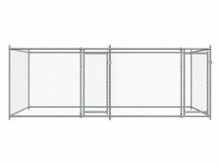 Jaula de perros con puertas acero galvanizado 4x2x1,5 m^Clicnbuy Sale