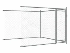 Jaula de perros con puertas acero galvanizado 4x2x1,5 m^Clicnbuy Sale