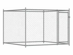 Clicnbuy Seguridad Para Mascotas|Jaula de perros con puerta acero galvanizado 2x2x1,5 m