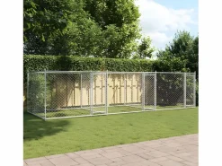 Transportín De Paseo Para Animales|Jaula de perros con puertas acero galvanizado 6x2x1,5 m ES488297