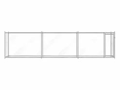 Jaula de perros con puerta acero galvanizado 6x2x1,5 m ES953793 Gris Hot