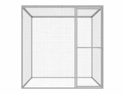 Transportín De Paseo Para Animales|Jaula para gatos acero galvanizado 1,5x1,5x1,5 m ES726832
