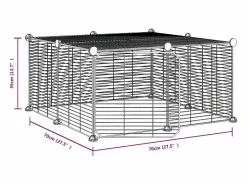Jaula para mascotas de 12 paneles puerta acero 35x35cm ES462515^ Discount
