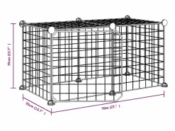 Jaula para mascotas de 8 paneles con puerta acero 35x35cm ES110080^ Discount