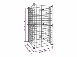Jaula para mascotas de 8 paneles acero 35x35cm ES641560^ Outlet