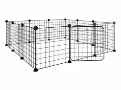 Transportín De Paseo Para Animales|Jaula para mascotas de 12 paneles puerta acero 35x35cm ES172043