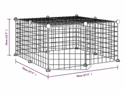 Transportín De Paseo Para Animales|Jaula para mascotas de 12 paneles puerta acero 35x35cm ES791965