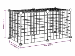 Jaula para mascotas de 8 paneles acero 35x35cm ES121003^ Online