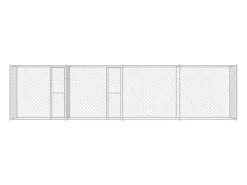 Jaula para perro 600 x 200 x 200 cm Acero Galvanizado^Clicnbuy