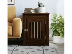 Jaula para perros madera de ingeniería roble marrón 55x75x65 cm ES662033^ Discount