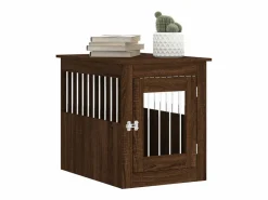 Jaula para perros madera de ingeniería roble marrón 55x75x65 cm ES662033^ Discount