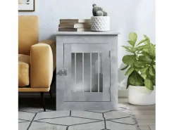 Transportín De Paseo Para Animales|Jaula para perros madera ingeniería hormigón 55x75x65 cm ES747984