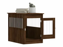 Transportín De Paseo Para Animales|Jaula para perros madera de ingeniería roble marrón 55x80x68 cm ES293915