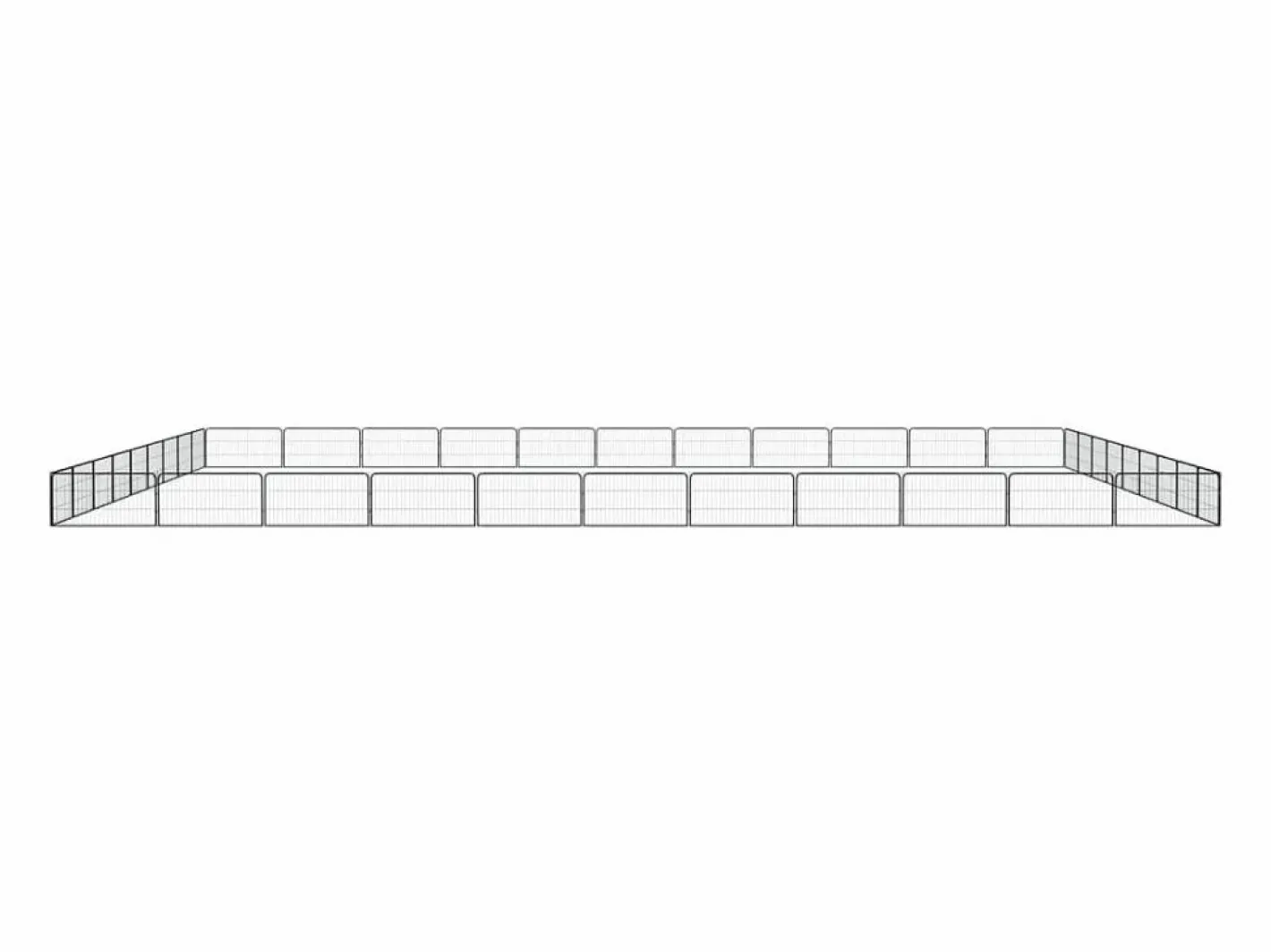 Jaula perros 40 paneles acero recubierto polvo 100x50 cm^Clicnbuy Clearance