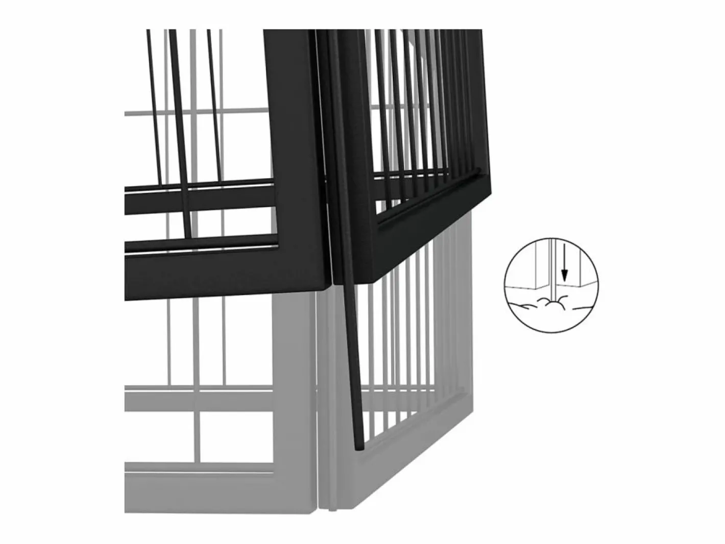 Jaula perros 40 paneles acero recubierto polvo 100x50 cm^Clicnbuy Clearance