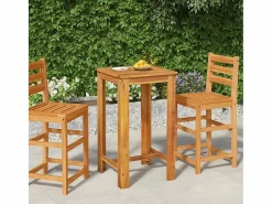Garden Furniture Mesa Alta|Jean-Alphonse Mesa alta de jardín madera maciza de acacia 60x60x105 cm