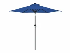 Garden Furniture Sombrilla|Jeanerette Sombrilla de jardín con poste de acero azul 225x225x212 cm