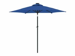 Garden Furniture Sombrilla|Jeanerette Sombrilla de jardín con poste de acero azul 225x225x212 cm