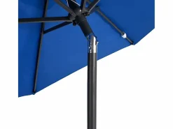 Garden Furniture Sombrilla|Jeanerette Sombrilla de jardín con poste de acero azul 225x225x212 cm