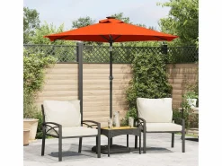 Jeanerette Sombrilla de jardín con poste de acero terracota 225x225x212 cm^Garden Furniture Hot