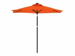 Jeanerette Sombrilla de jardín con poste de acero terracota 225x225x212 cm^Garden Furniture Hot