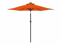 Jeanerette Sombrilla de jardín con poste de acero terracota 225x225x212 cm^Garden Furniture Hot