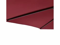 Jeanerette Sombrilla de jardín con poste de acero burdeos 225x225x212 cm^Garden Furniture Outlet