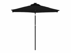 Garden Furniture Jeanerette Sombrilla de jardín con poste de acero negro 225x225x212 cm Online