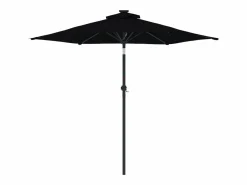 Garden Furniture Jeanerette Sombrilla de jardín con poste de acero negro 225x225x212 cm Online