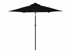 Garden Furniture Jeanerette Sombrilla de jardín con poste de acero negro 225x225x212 cm Online