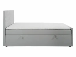 Ysmée Juego Cama con canapés abatibles - 160 x 200 - Terciopelo - - MAKANA Gris claro Discount