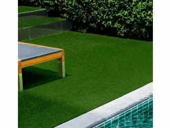 Juego de 4 Alfombras de Césped Artificial para Exteriores 100% Sintético para Jardín, Terraza, Balcón - Longitud 300 x Ancho 100 cm Verde Clearance