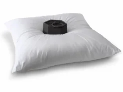 DREAMEA Juego de 2 almohadas - 60 x 60 cm OEKO TEX de - 600 gr - MARIN Blanco New