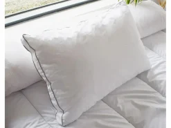 Palacio Almohada|Juego de 2 almohadas sensación plumón de percal - 91 hilos/ cm² - 700 gr - 50 x 70 cm - AUXENCE