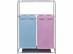 Juego de 2 cestas para la ropa con tendedero^ Best