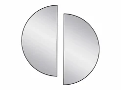 Juego de 2 espejos semicirculares design de metal - Ancho 50 x Alt. 100 cm - - GAVRA^OZAIA Outlet