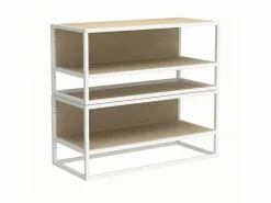 Mueble Perchero|Juego de 2 estantes de pared para armario MALYA en madera y metal