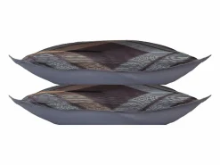 Juego de 2 fundas de almohada satén de algodón "La mer"^Blanc avenue Sale