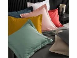 Promo Linge Funda De Almohada|Juego de 2 Fundas de Almohada Percale Rojas 50x70cm - Suaves y Sedosas