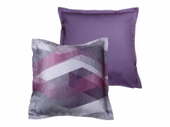 Blanc avenue Juego de 2 fundas de almohada satén de algodón "Helix Purple" Multicolor Hot