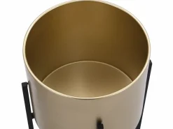 OZAIA Juego de 2 macetas con patas de metal - Dorado y negro - 2 medidas - EDMEE Negro / Dorado Online