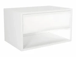 Juego de 2 mesitas de noche flotantes con 1 cajón y 1 estante, color - RITAMI^Vente-unique Online