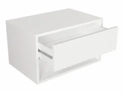 Juego de 2 mesitas de noche flotantes con 1 cajón y 1 estante, color - RITAMI^Vente-unique Online