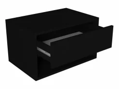 Vente-unique Mesita De Noche|Juego de 2 mesitas de noche flotantes con 1 cajón y 1 estante, color - RITAMI
