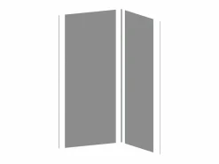 Shower & Design Juego de 2 paneles de ducha - Ancho 90 x Ancho 120 x Alt. 210 cm Gris Hot